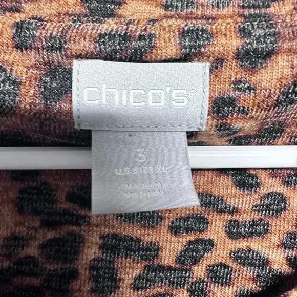 Chico's Leopard Print Women's Top Blouse - Picture 5 of 7
